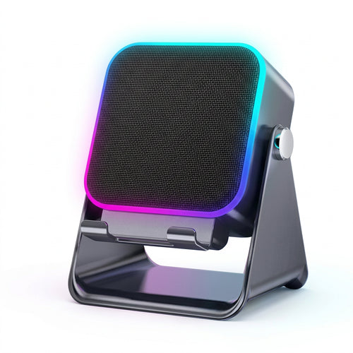 BoomGlow 5-in-1 black RGB speaker stand